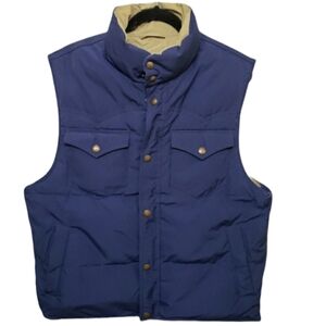 VINTAGE 90's Polo Ralph Lauren Reversible Down Puffer Vest Jacket Mens L